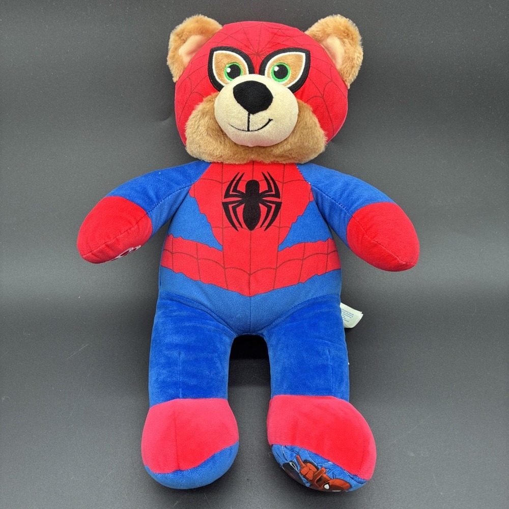 Build A Bear Spider-Man Plush 16" Marvel Comics BABW 2017 Stuffed Toy